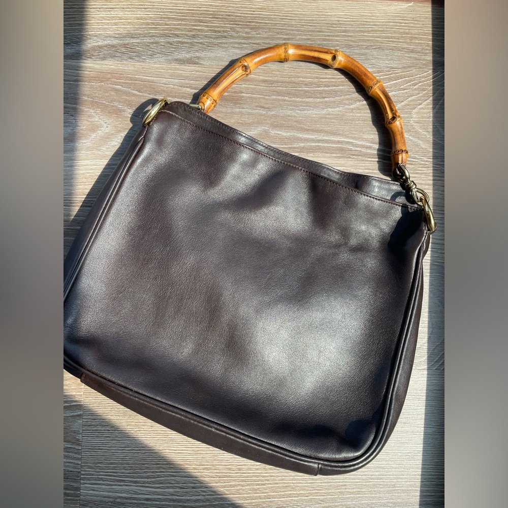 EUC GUCCI BAMBOO Black Leather bag